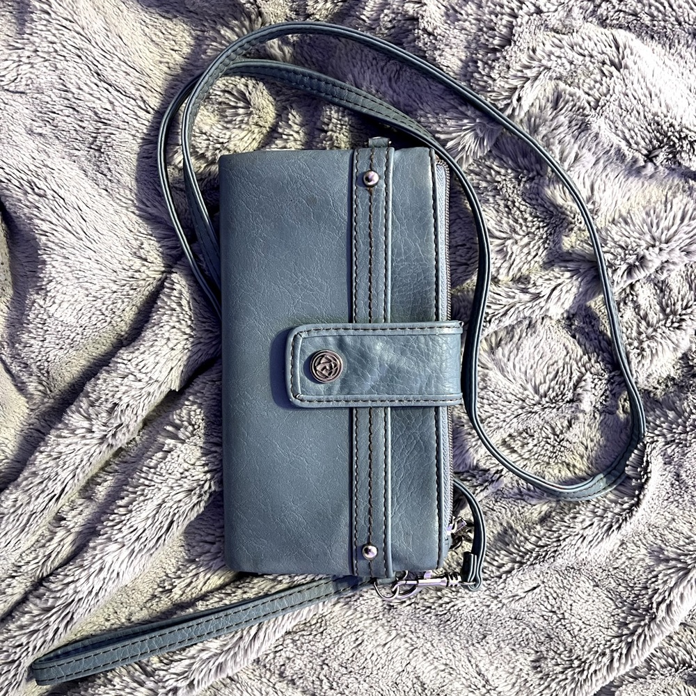 Blue wallet purse